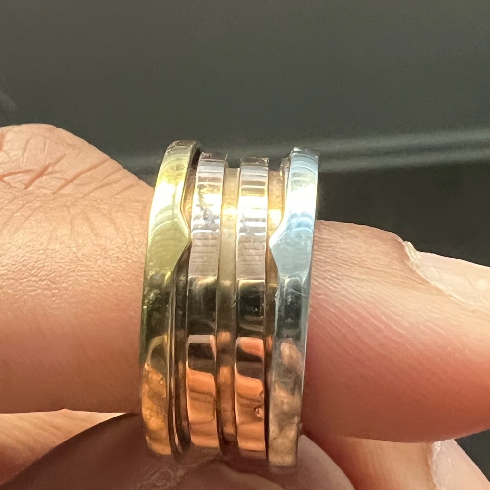 New B Three Layer RING - Picture 3 of 4